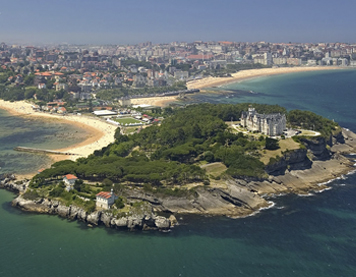 Bahía de Santander en la costa cantábrica
